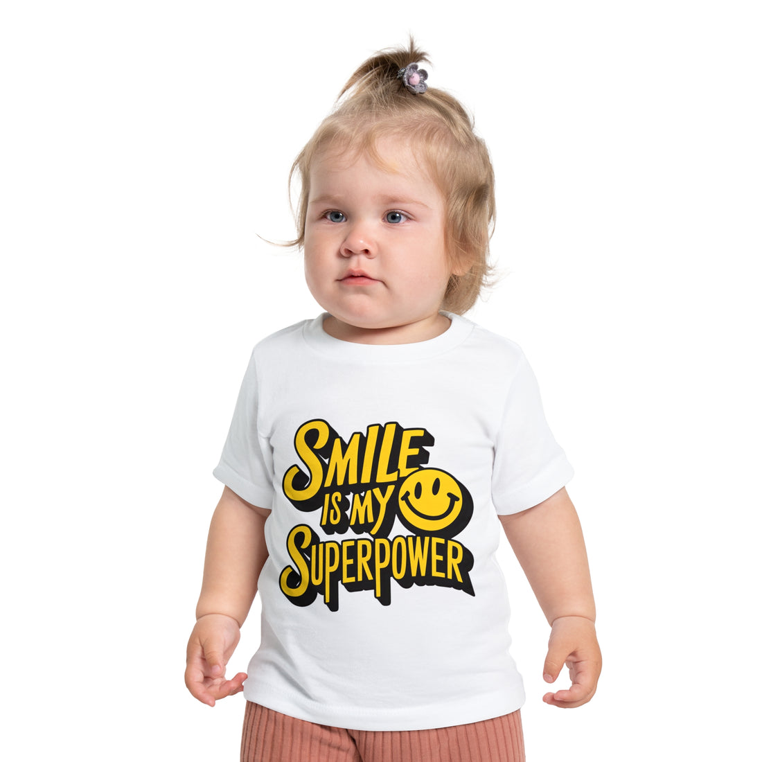 "Smile is my superpower" Baby Short Sleeve T-Shirt