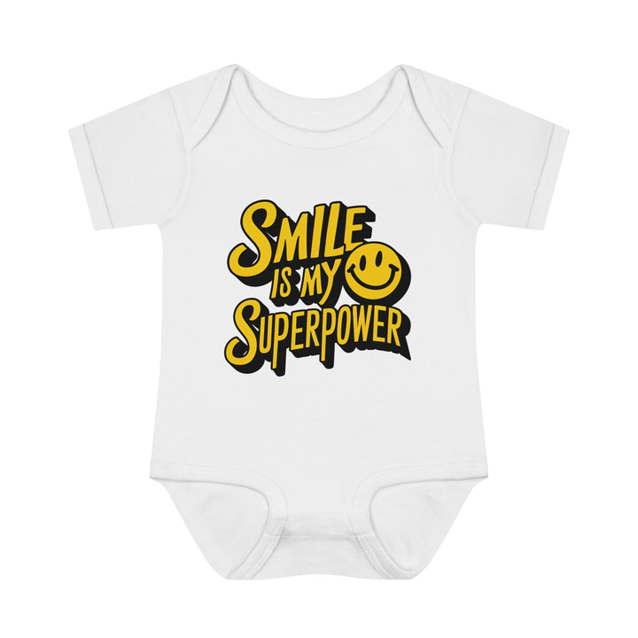 "Smile is my superpower" Infant Baby Rib Bodysuit