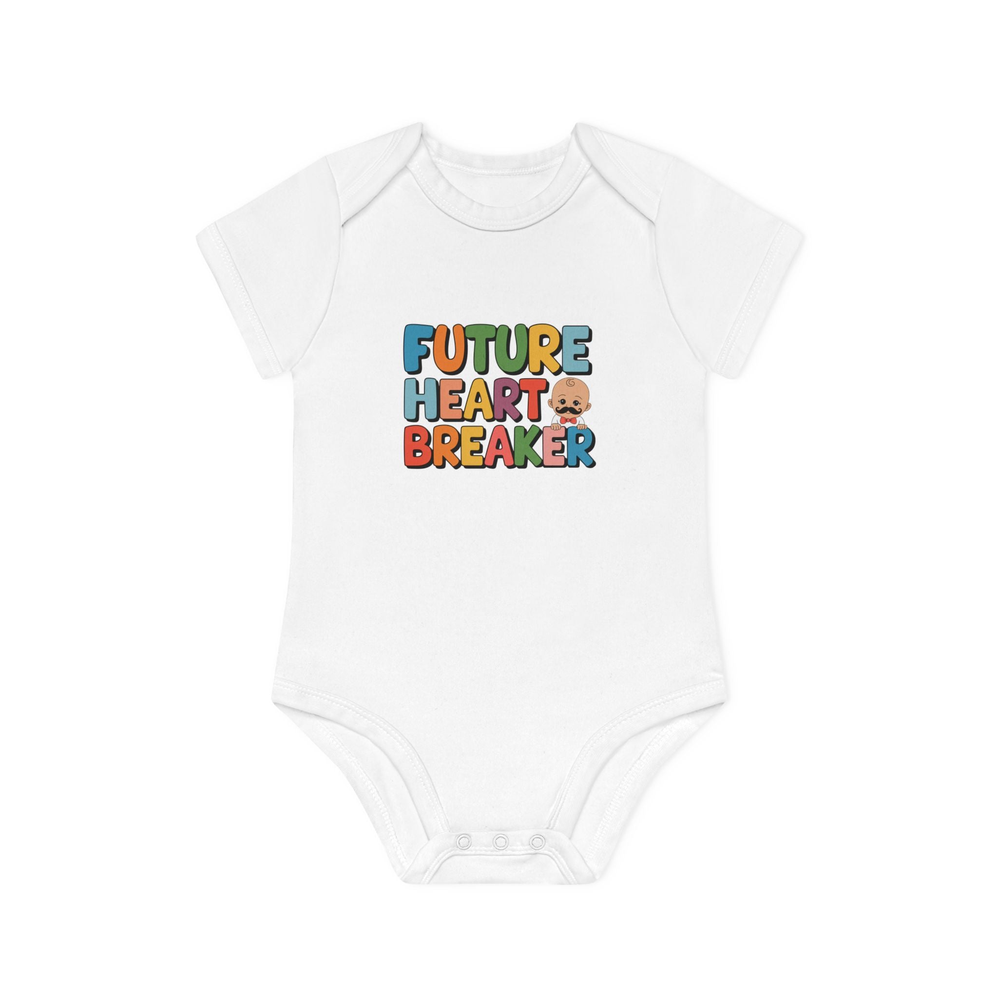 "Future heartbreaker" Baby Organic Short Sleeve Bodysuit