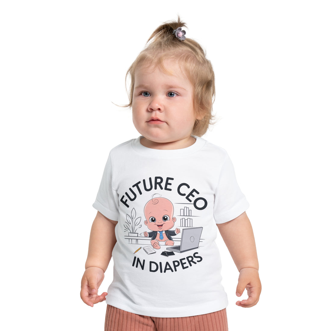 "Future CEO in diapers" Baby Short Sleeve T-Shirt