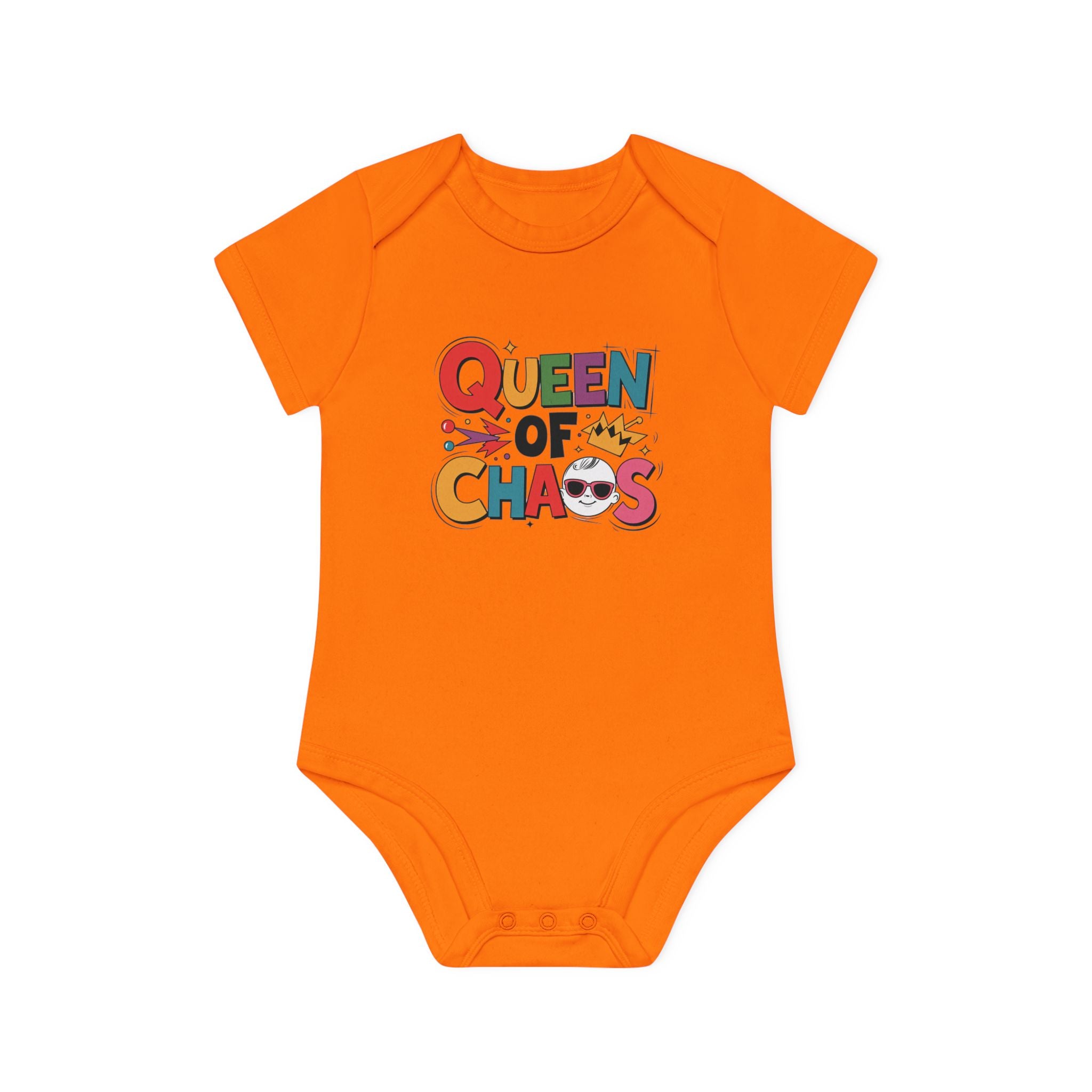 "Queen of chaos" Baby Organic Short Sleeve Bodysuit