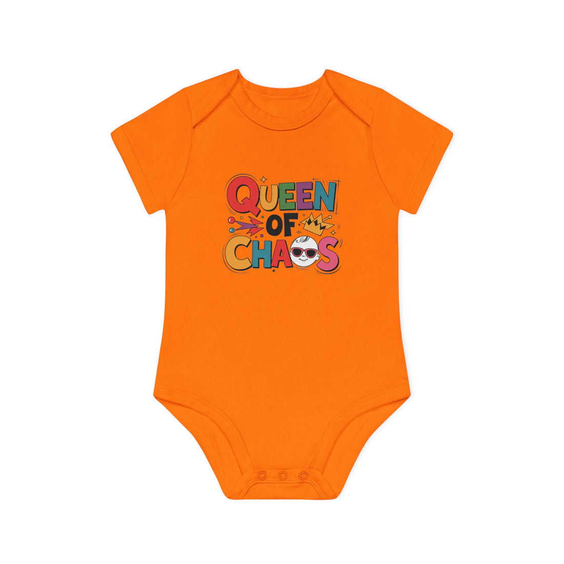 "Queen of chaos" Baby Organic Short Sleeve Bodysuit