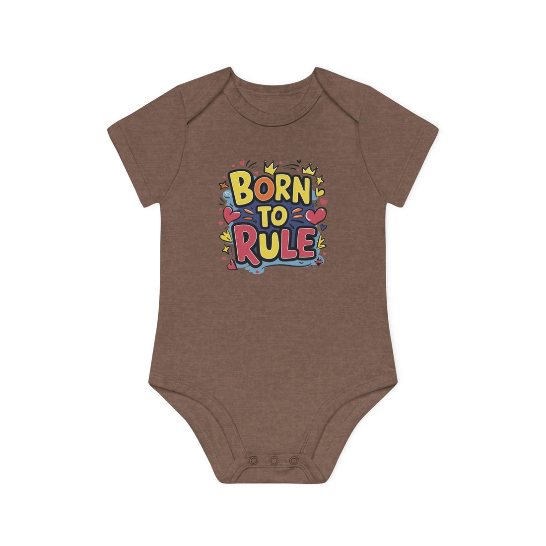 "Born to rule" Baby Organic Short Sleeve Bodysuit