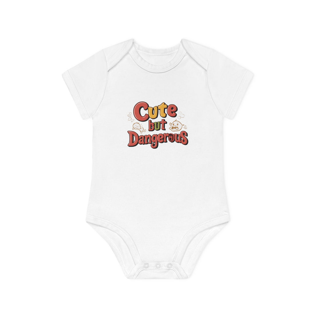 "Cute but dangerous" Baby Organic Short Sleeve Bodysuit