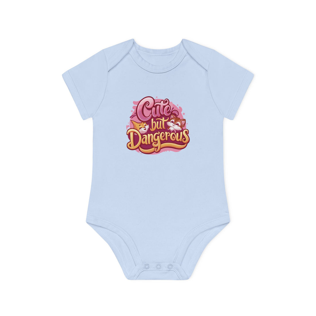 "Cute but dangerous" Baby Organic Short Sleeve Bodysuit