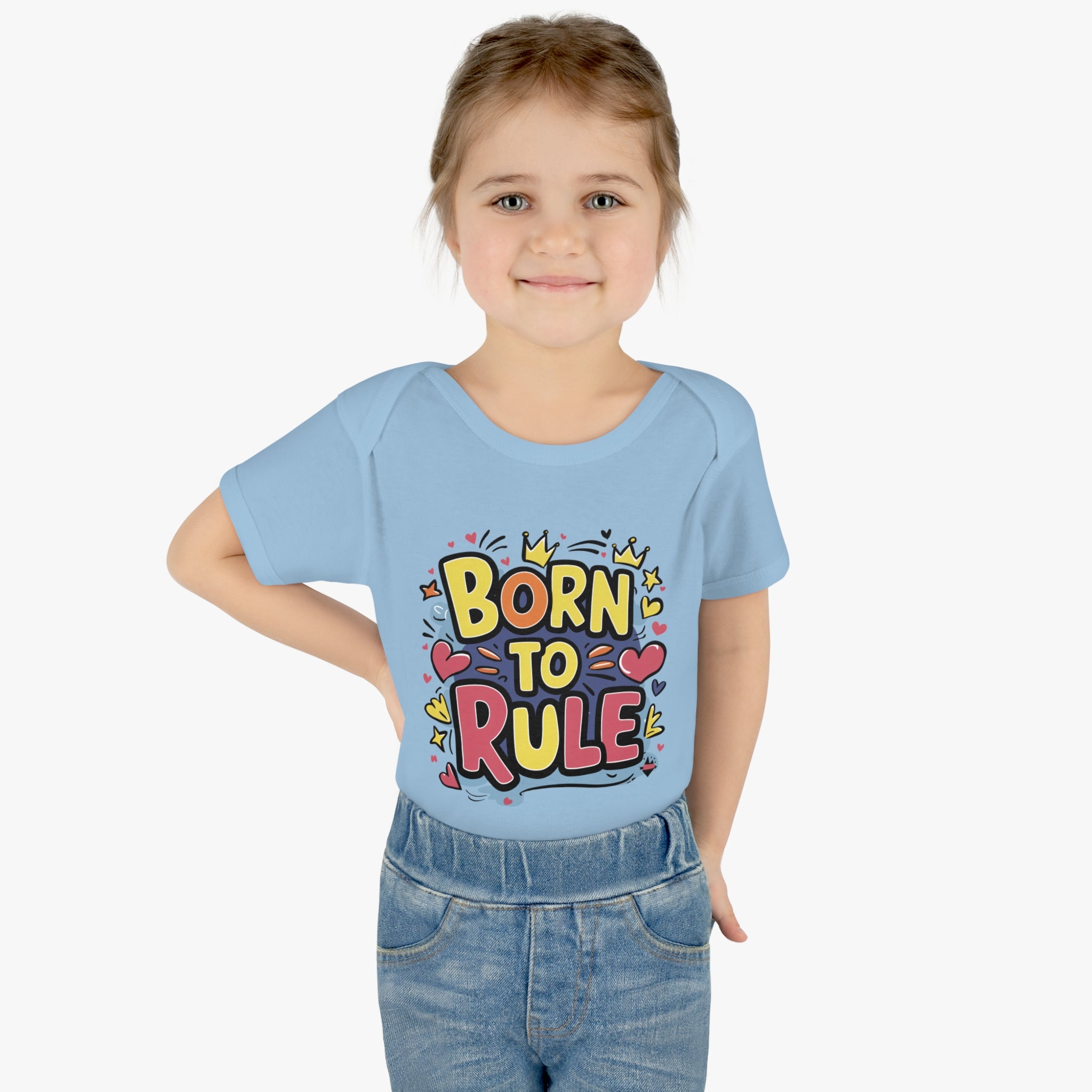 "Born to rule" Infant Baby Rib Bodysuit