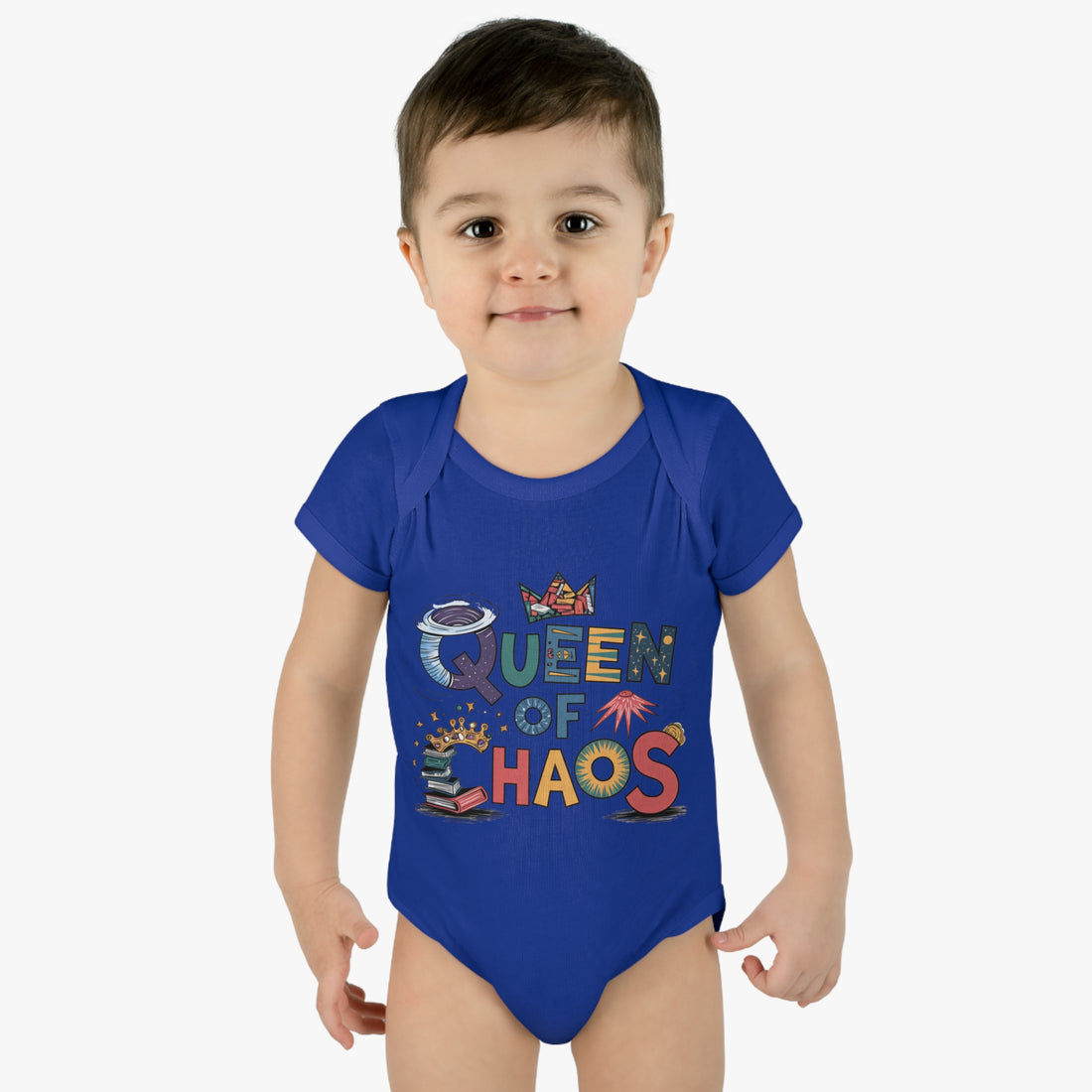 "Queen of chaos" Infant Baby Rib Bodysuit