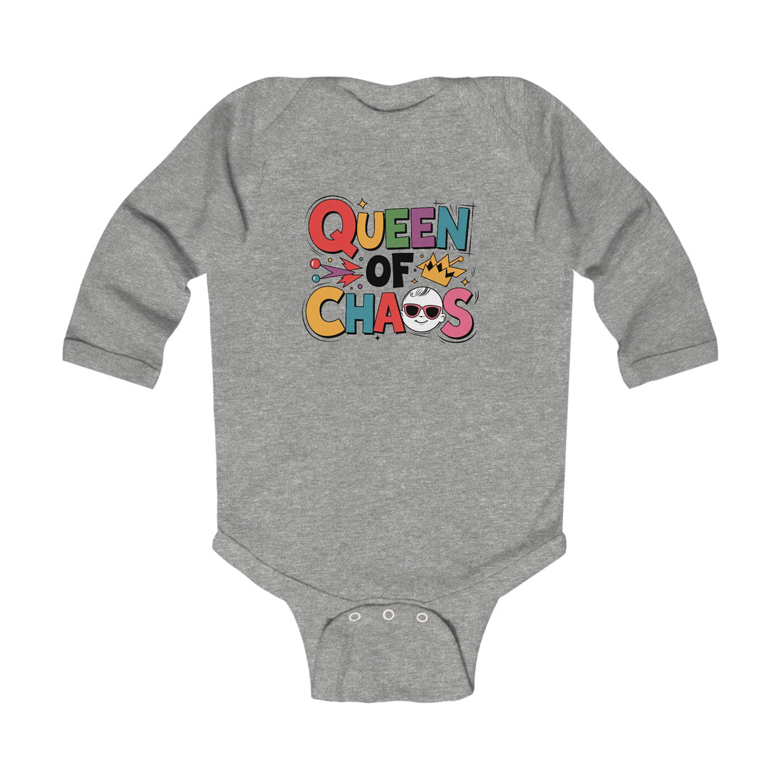 "Queen of chaos" Infant Long Sleeve Bodysuit