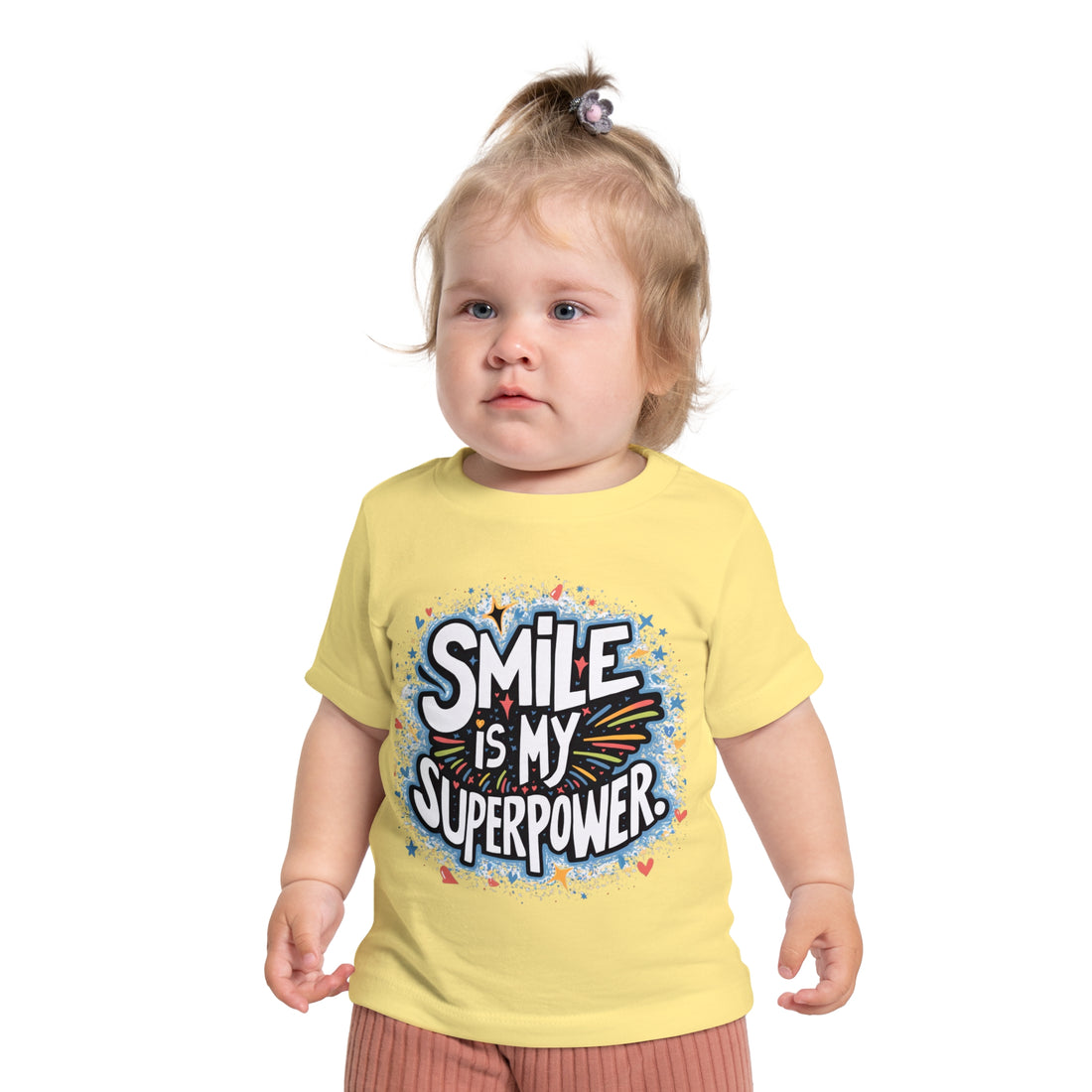 "Smile is my superpower" Baby Short Sleeve T-Shirt