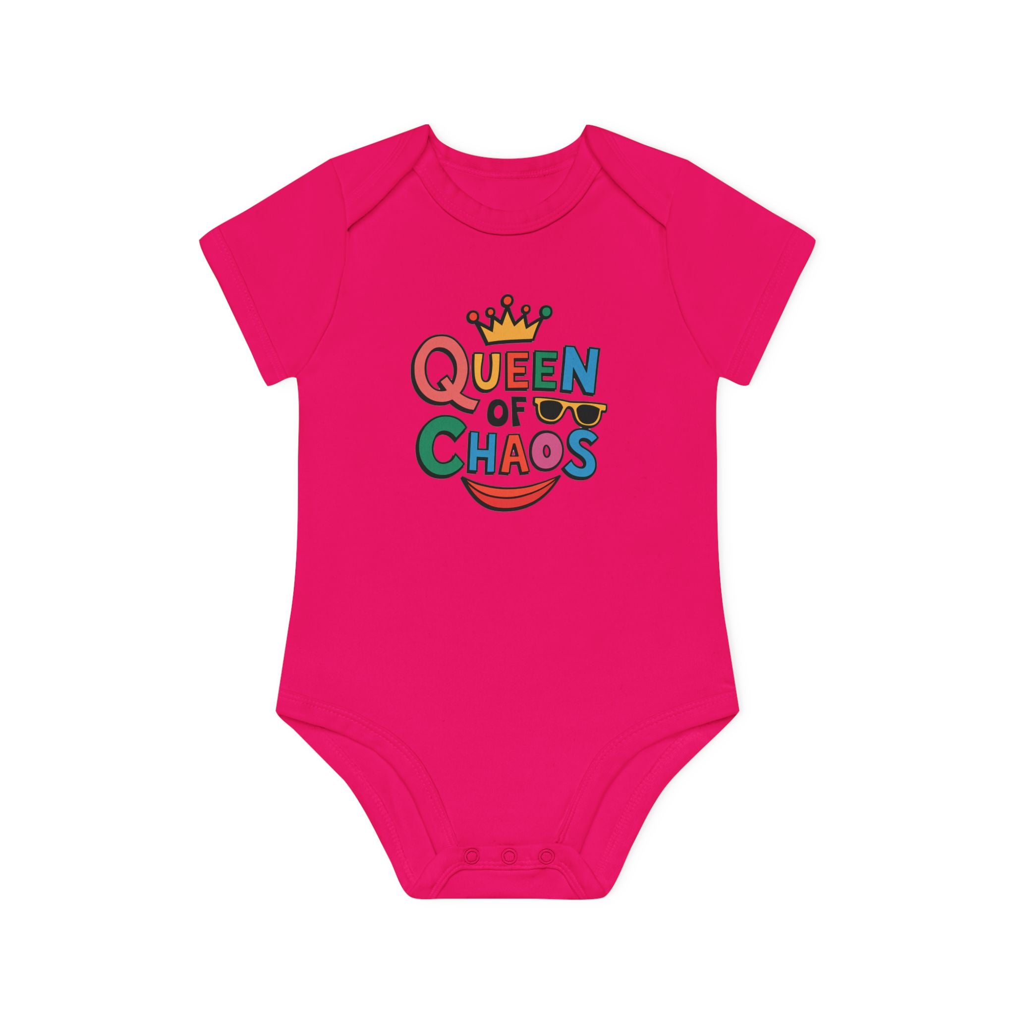 "Queen of chaos" Baby Organic Short Sleeve Bodysuit