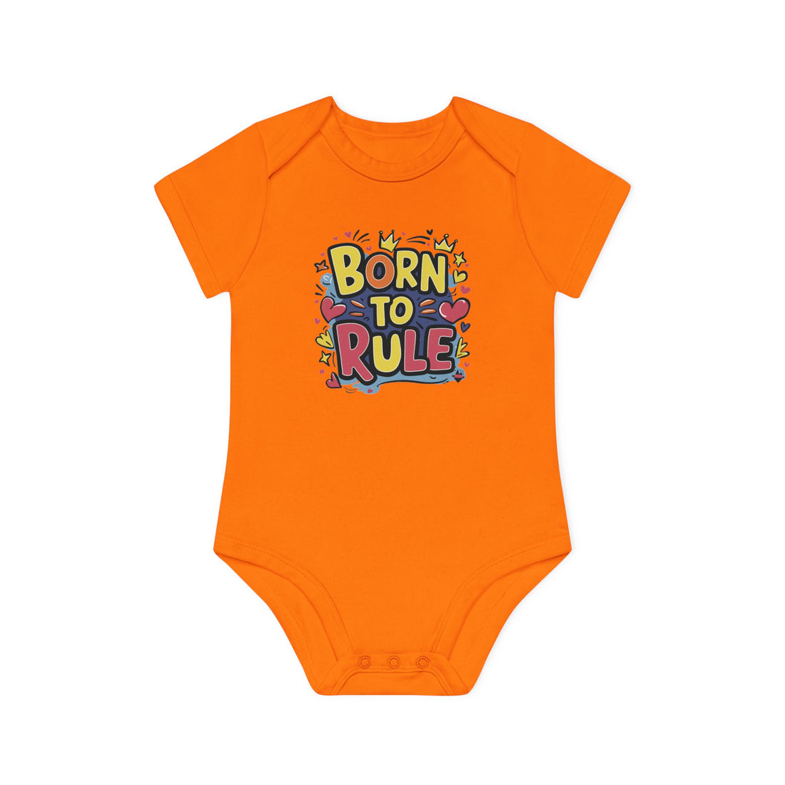 "Born to rule" Baby Organic Short Sleeve Bodysuit