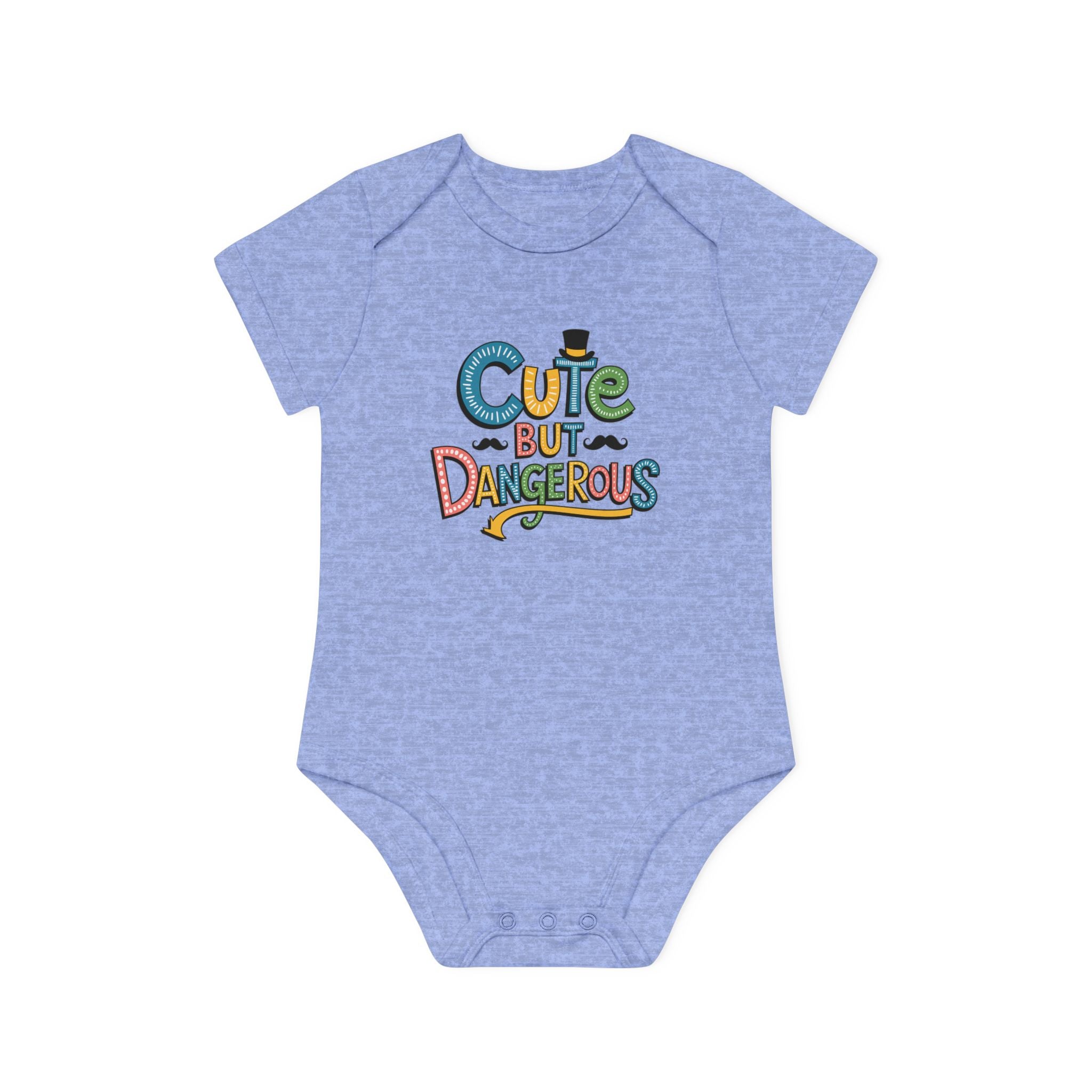 "Cute but dangerous" Baby Organic Short Sleeve Bodysuit