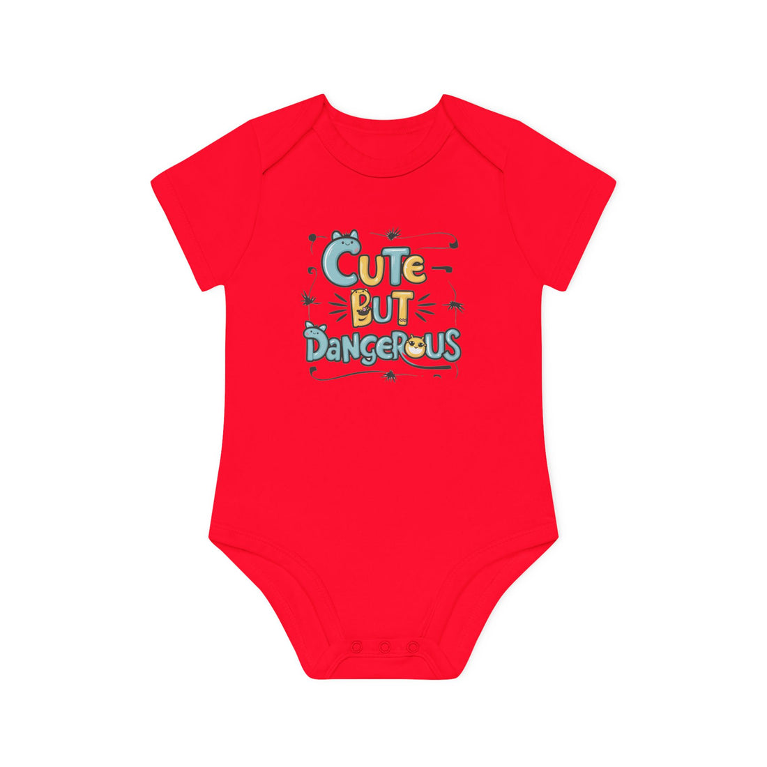 "Cute but dangerous" Baby Organic Short Sleeve Bodysuit