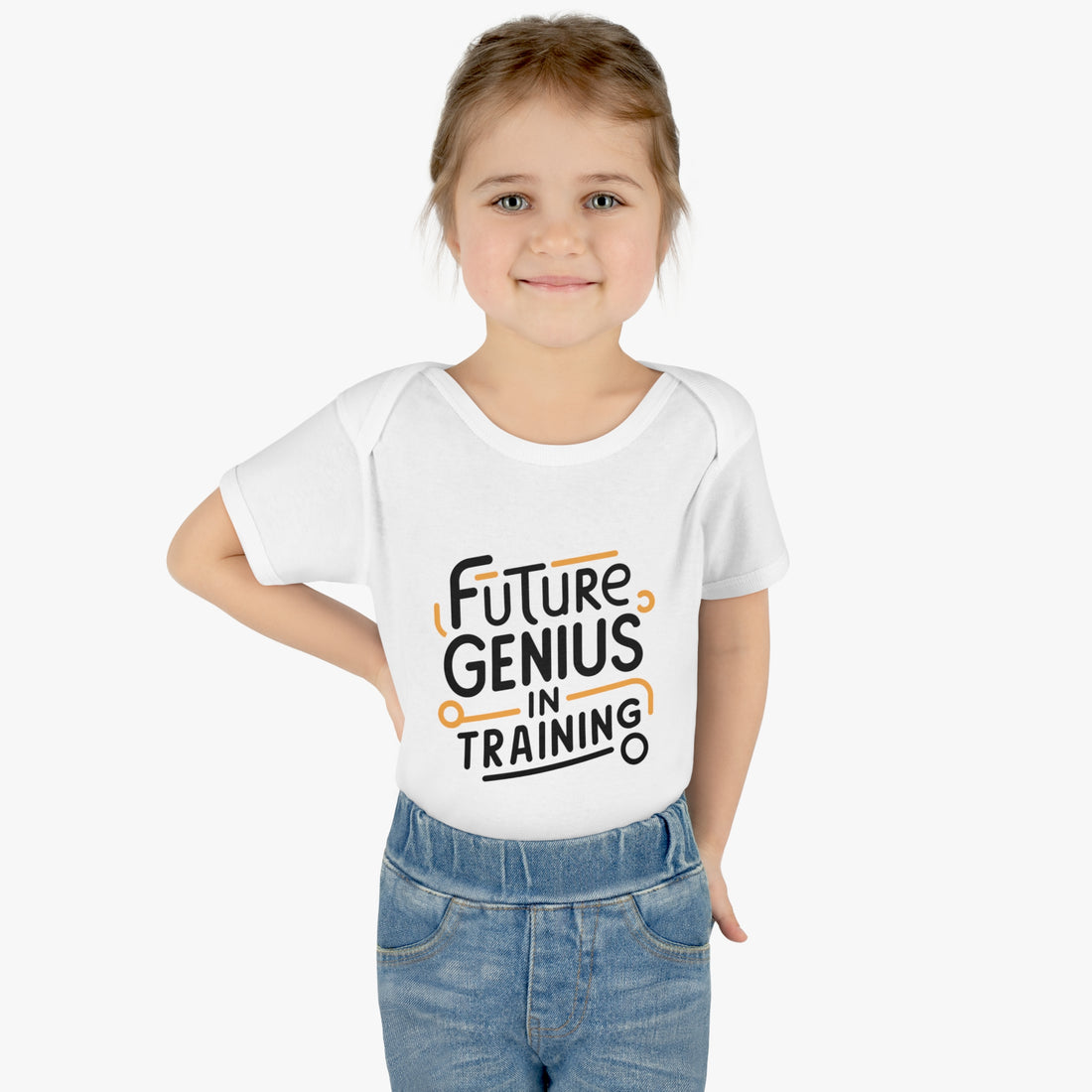 "Future genius in training" Infant Baby Rib Bodysuit