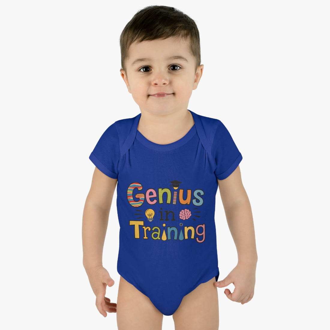 "Genius in training" Infant Baby Rib Bodysuit