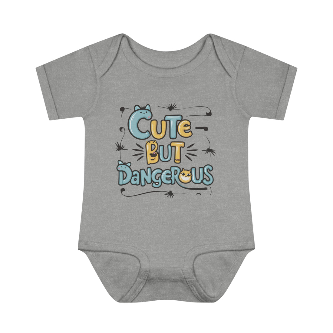 "Cute but dangerous" Infant Baby Rib Bodysuit