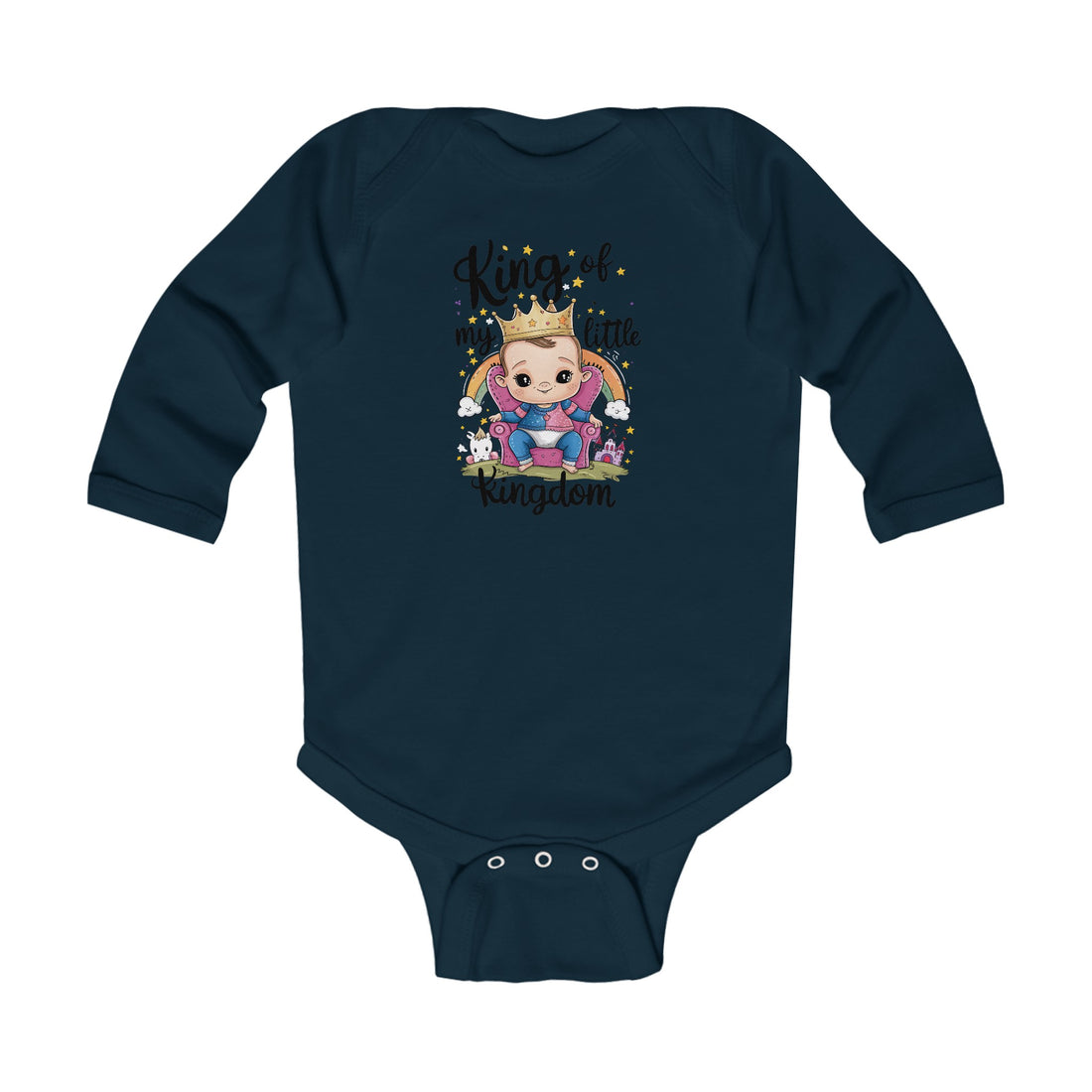 "King of my little kingdom" Infant Long Sleeve Bodysuit