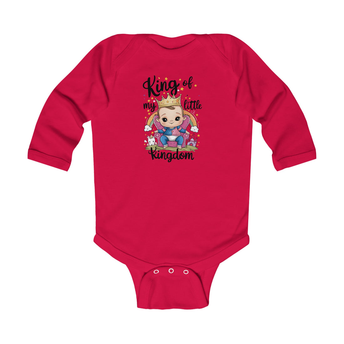 "King of my little kingdom" Infant Long Sleeve Bodysuit