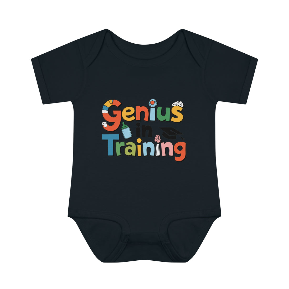 "Genius in training" Infant Baby Rib Bodysuit