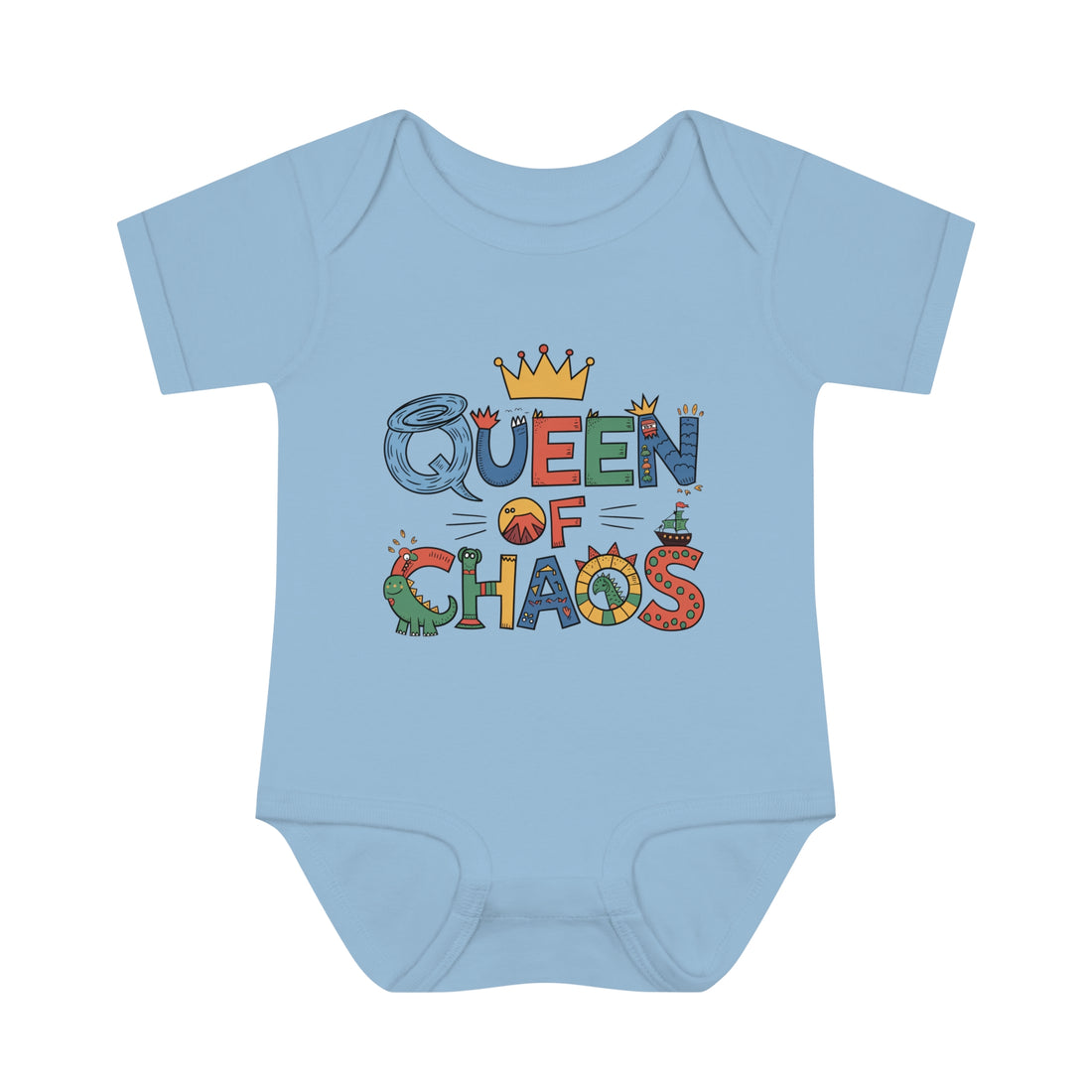 "Queen of chaos" Infant Baby Rib Bodysuit