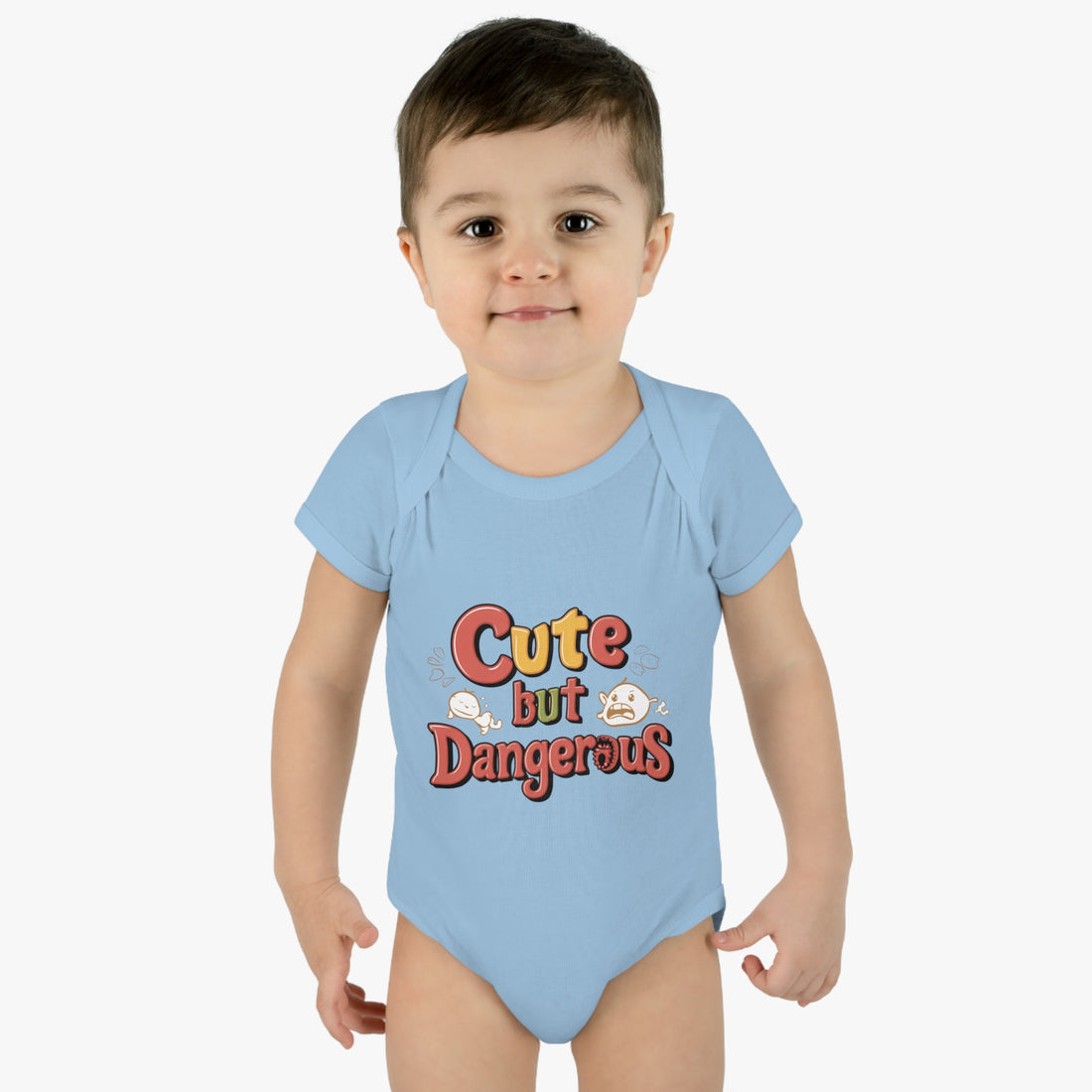 "Cute but dangerous" Infant Baby Rib Bodysuit