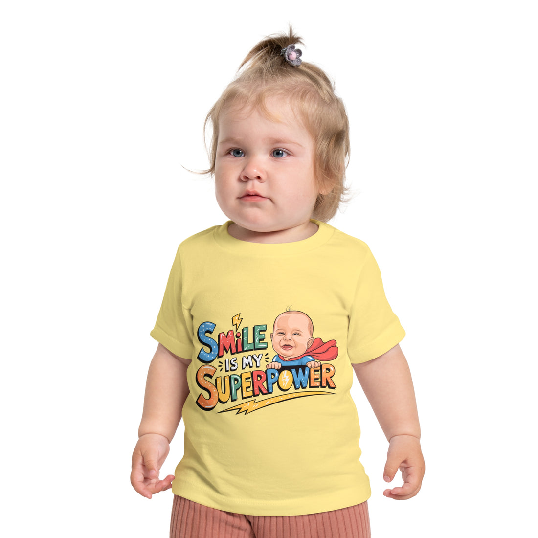 "Smile is my superpower" Baby Short Sleeve T-Shirt