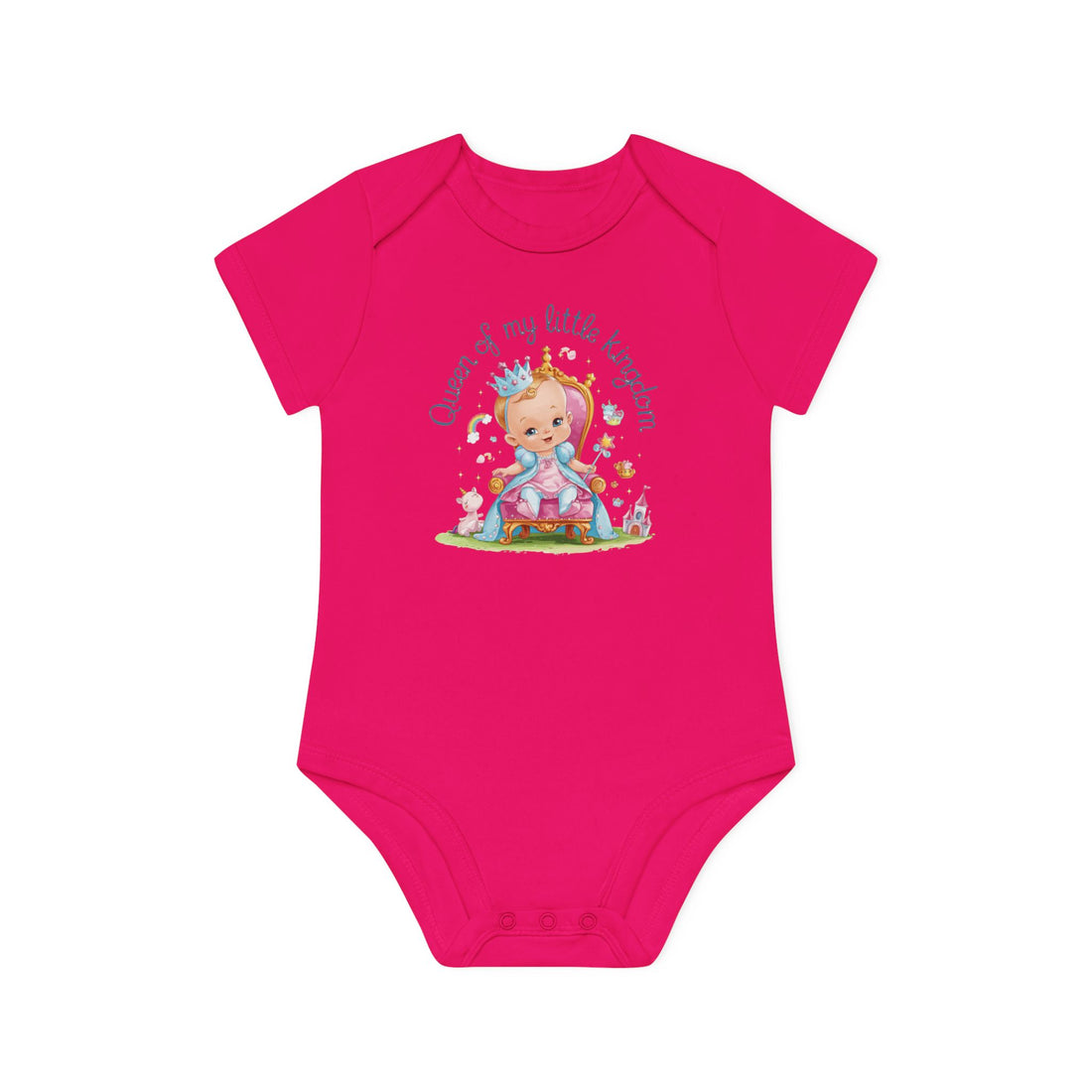 "Queen of my little kingdom" Baby Organic Short Sleeve Bodysuit