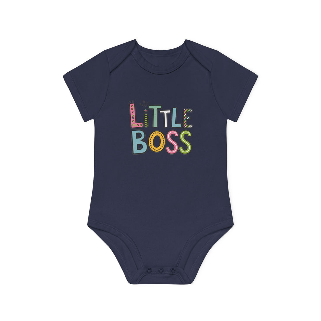 "Little boss" Baby Organic Short Sleeve Bodysuit