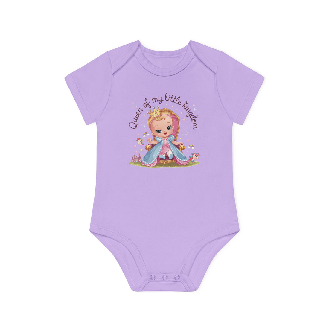 "Queen of my little kingdom" Baby Organic Short Sleeve Bodysuit