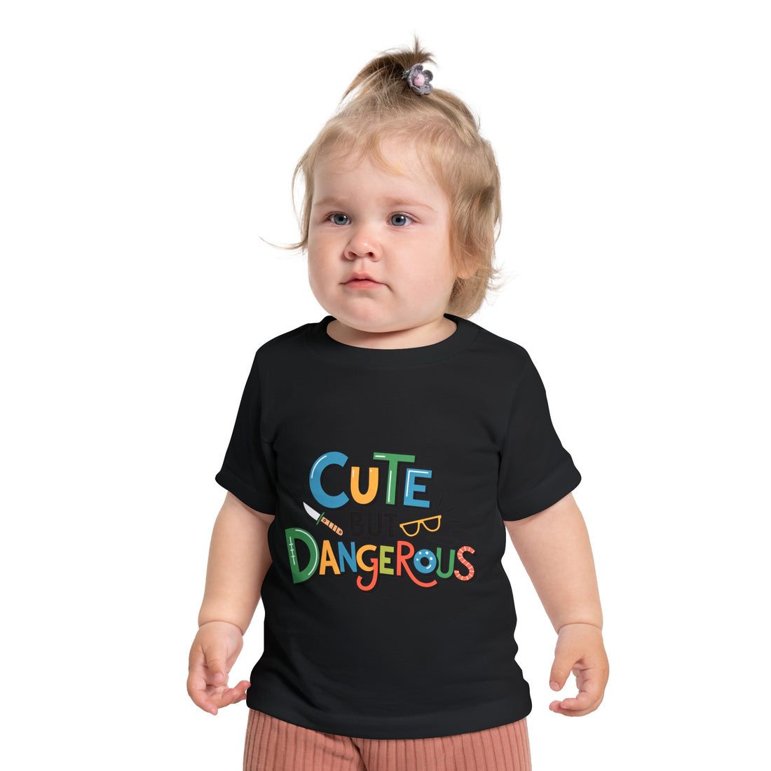 "Cute but dangerous" Baby Short Sleeve T-Shirt