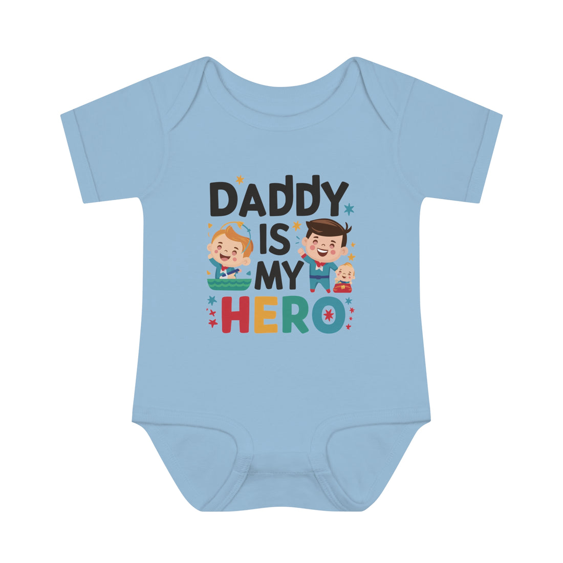 "Daddy is my hero" Infant Baby Rib Bodysuit