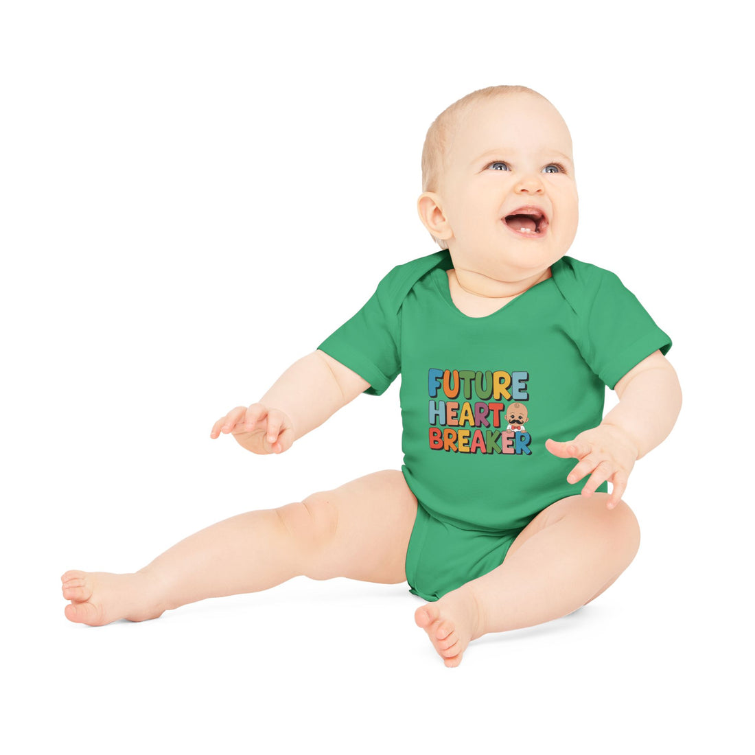 "Future heartbreaker" Baby Organic Short Sleeve Bodysuit