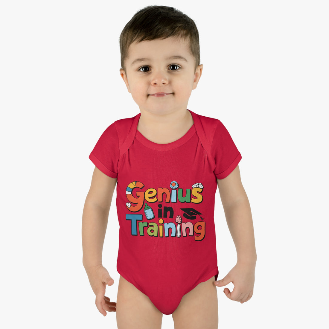 "Genius in training" Infant Baby Rib Bodysuit