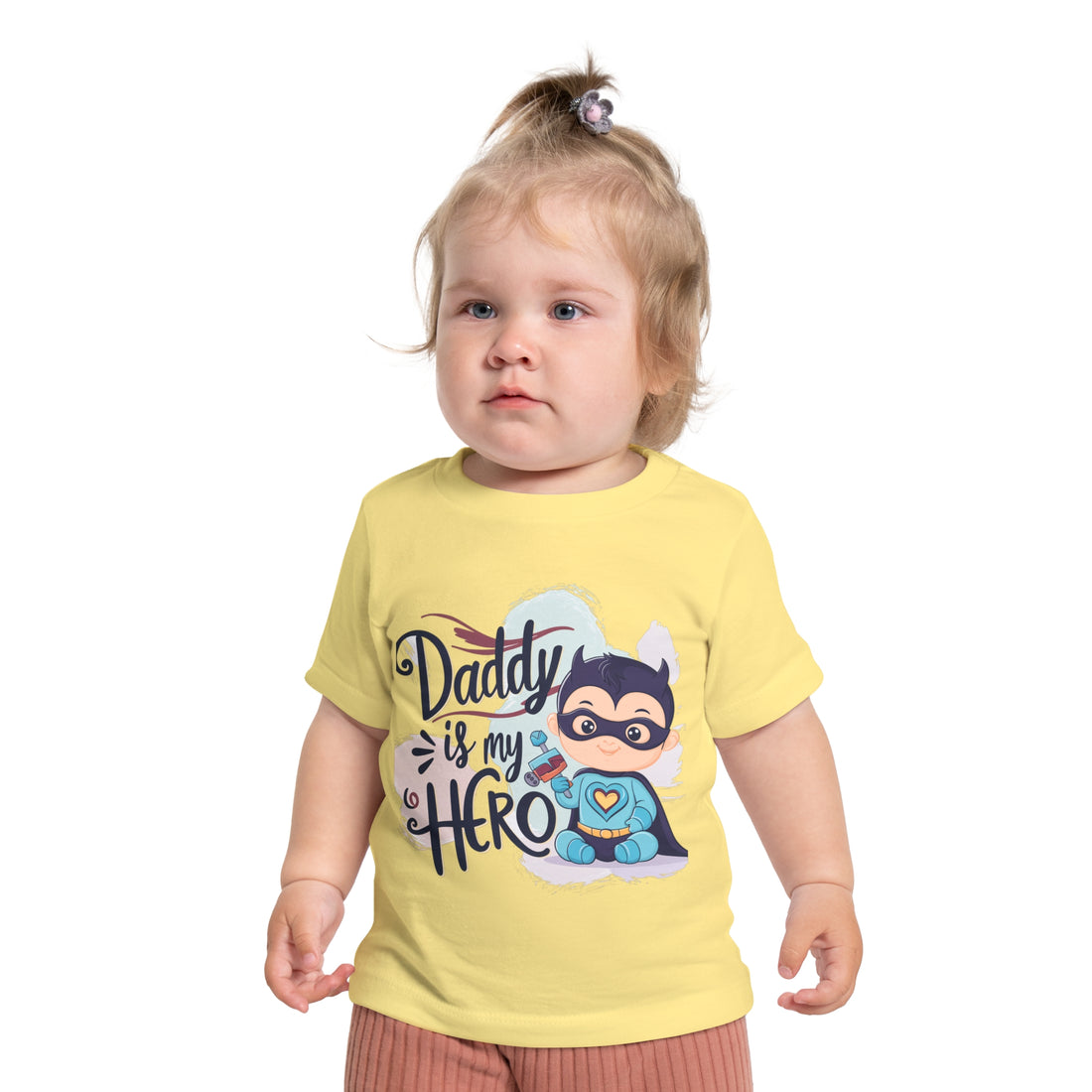 "Daddy is my hero" Baby Short Sleeve T-Shirt