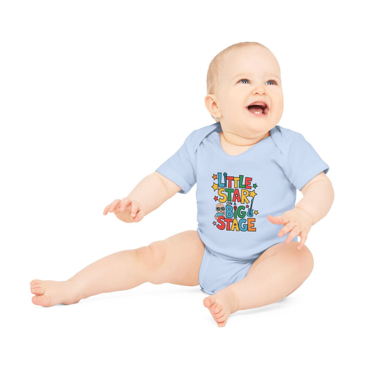 "Little star on a big stage" Baby Organic Short Sleeve Bodysuit