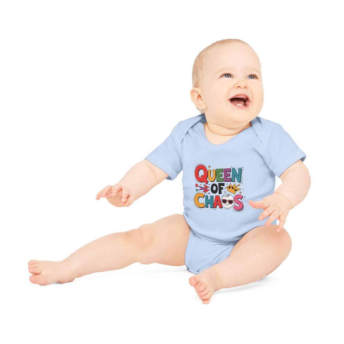 "Queen of chaos" Baby Organic Short Sleeve Bodysuit