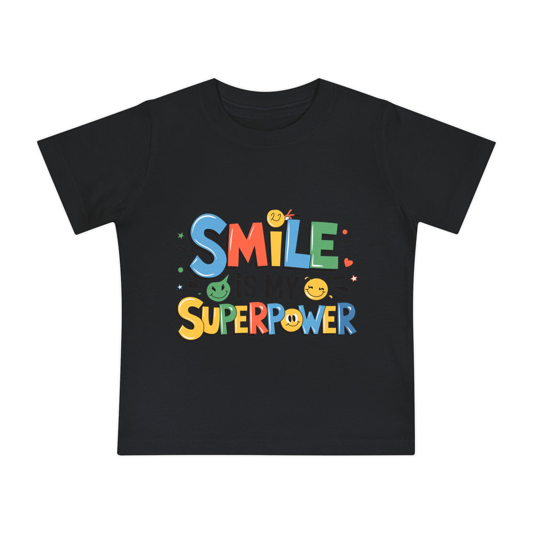 "Smile is my superpower" Baby Short Sleeve T-Shirt