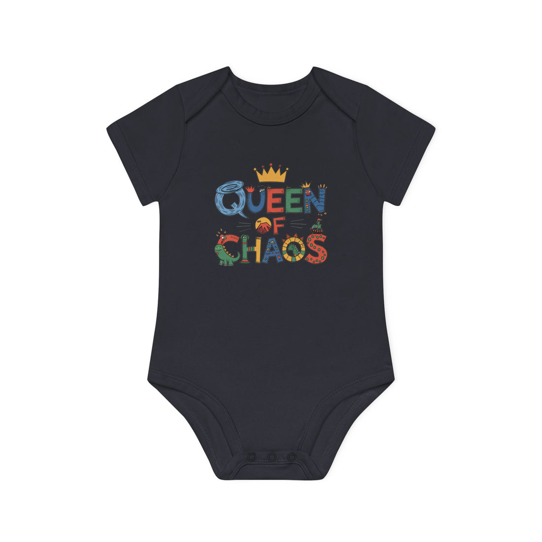 "Queen of chaos" Baby Organic Short Sleeve Bodysuit