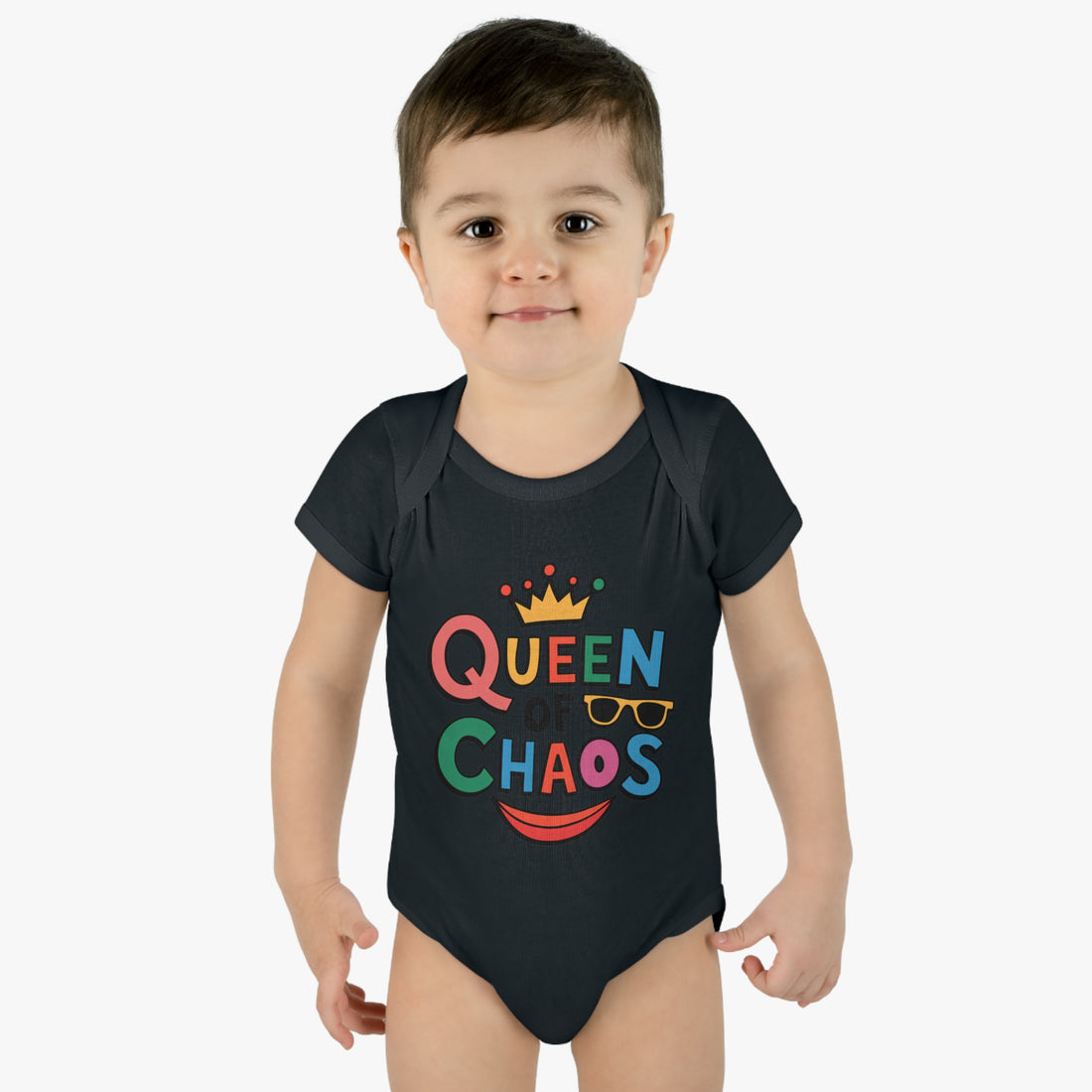 "Queen of chaos" Infant Baby Rib Bodysuit