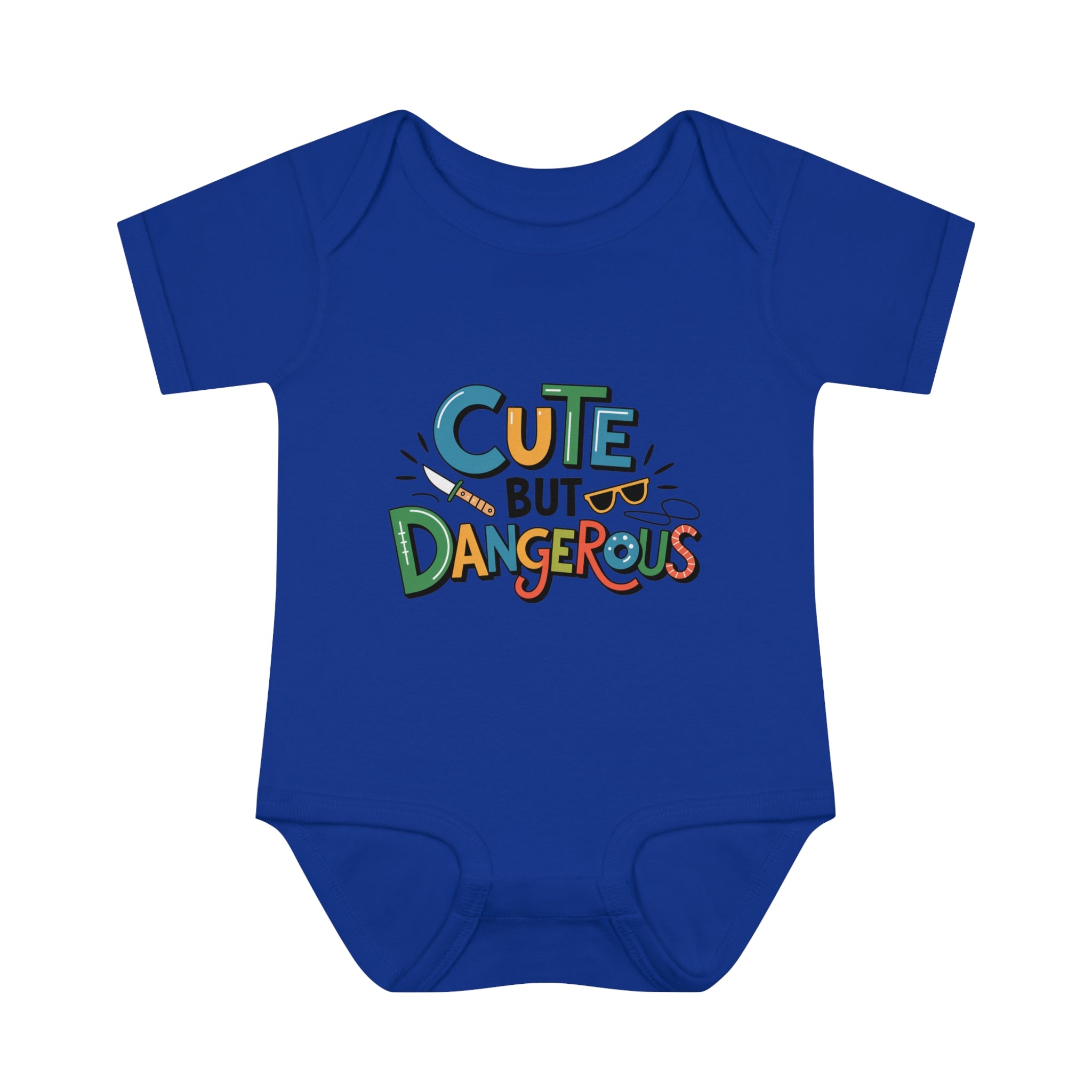 "Cute but dangerous" Infant Baby Rib Bodysuit