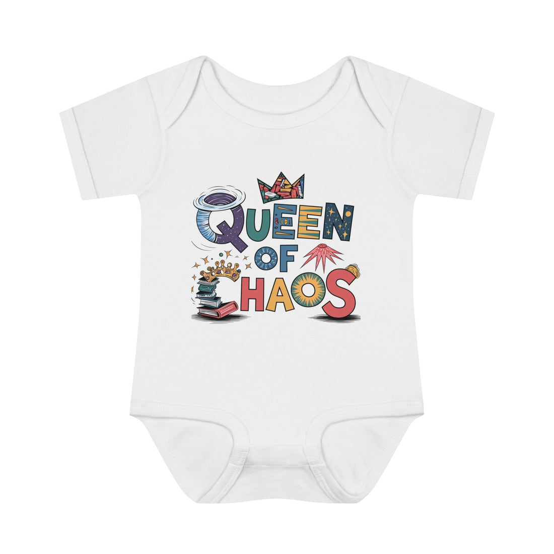 "Queen of chaos" Infant Baby Rib Bodysuit