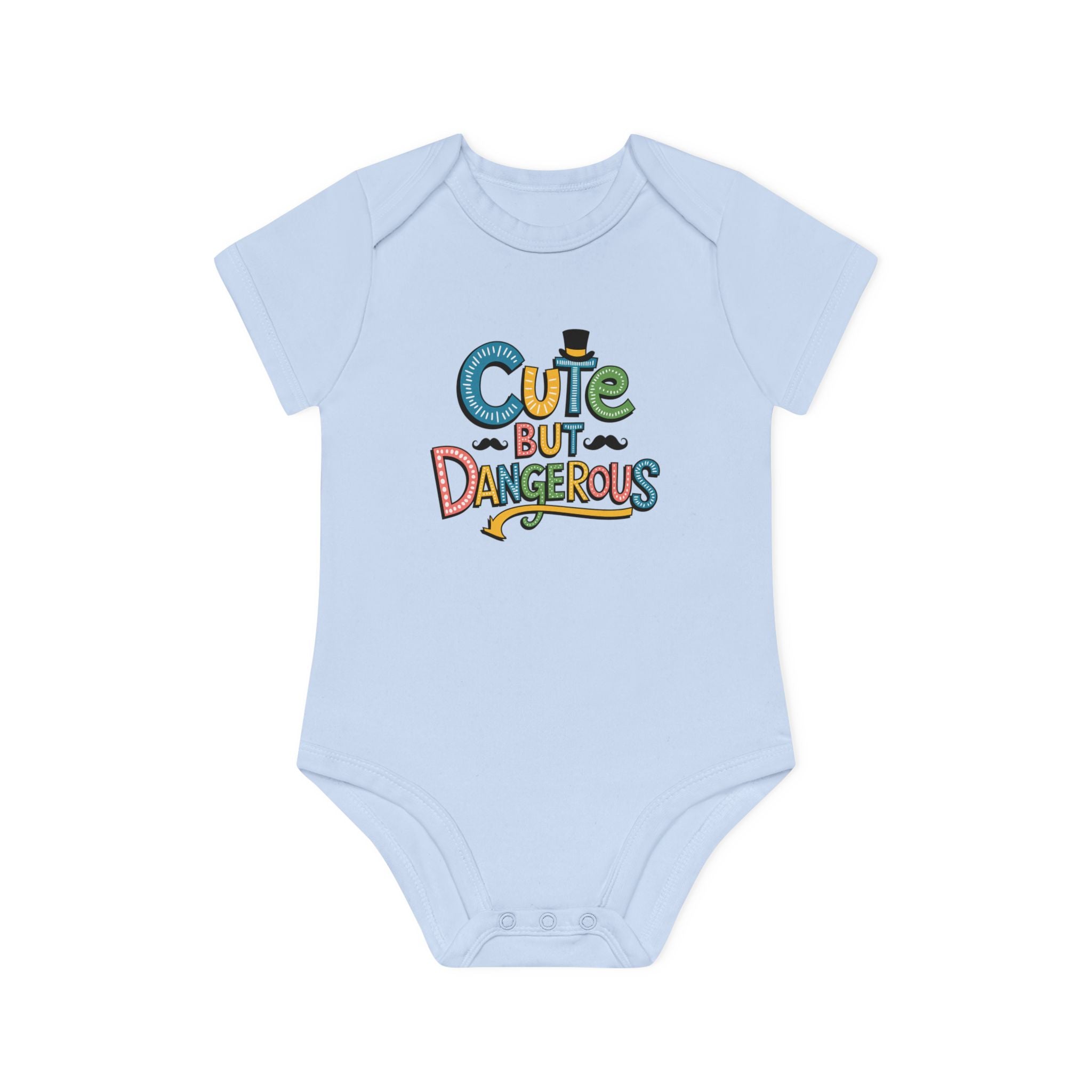"Cute but dangerous" Baby Organic Short Sleeve Bodysuit