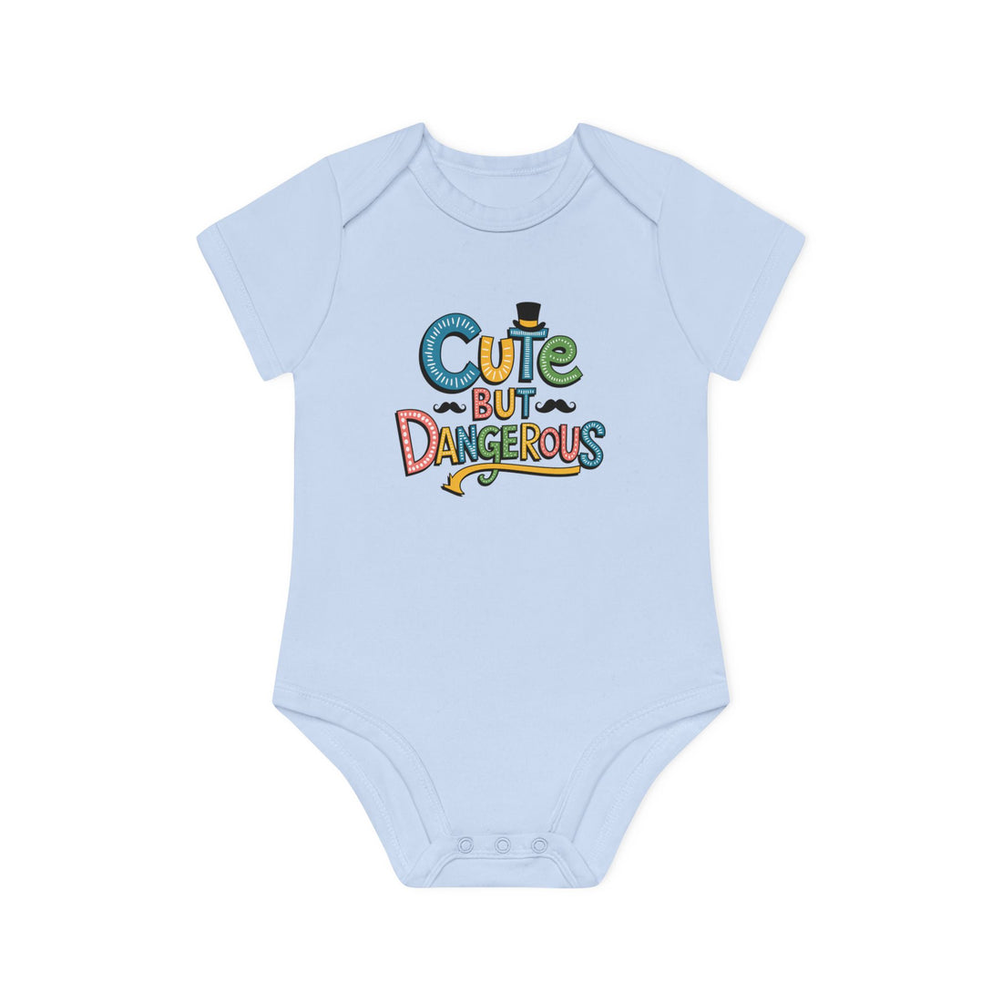 "Cute but dangerous" Baby Organic Short Sleeve Bodysuit