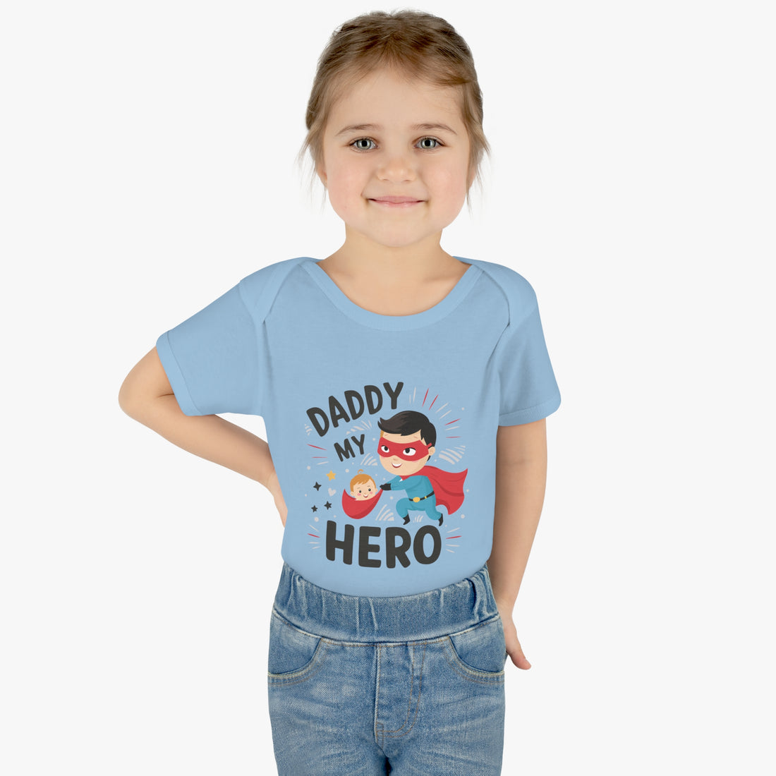 "Daddy is my hero" Infant Baby Rib Bodysuit