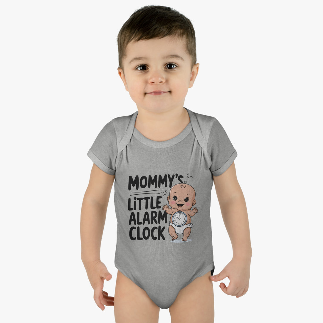 "Mommy's little alarm clock" Infant Baby Rib Bodysuit