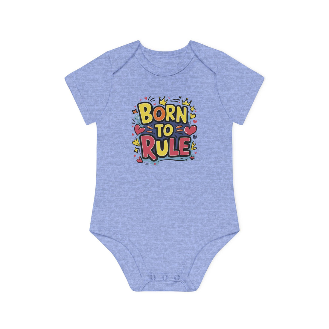 "Born to rule" Baby Organic Short Sleeve Bodysuit