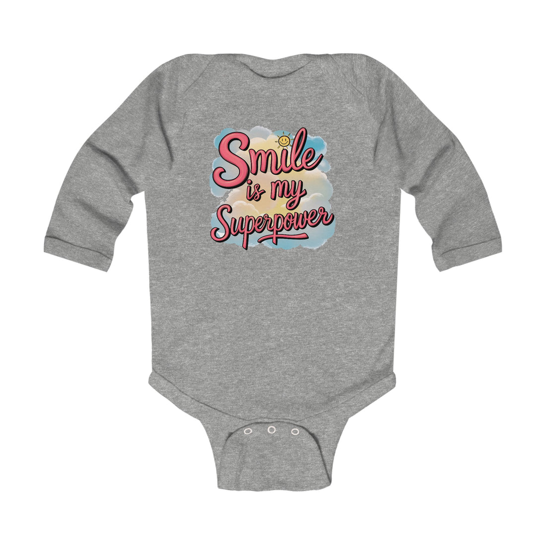 "Smile is my superpower" Infant Long Sleeve Bodysuit