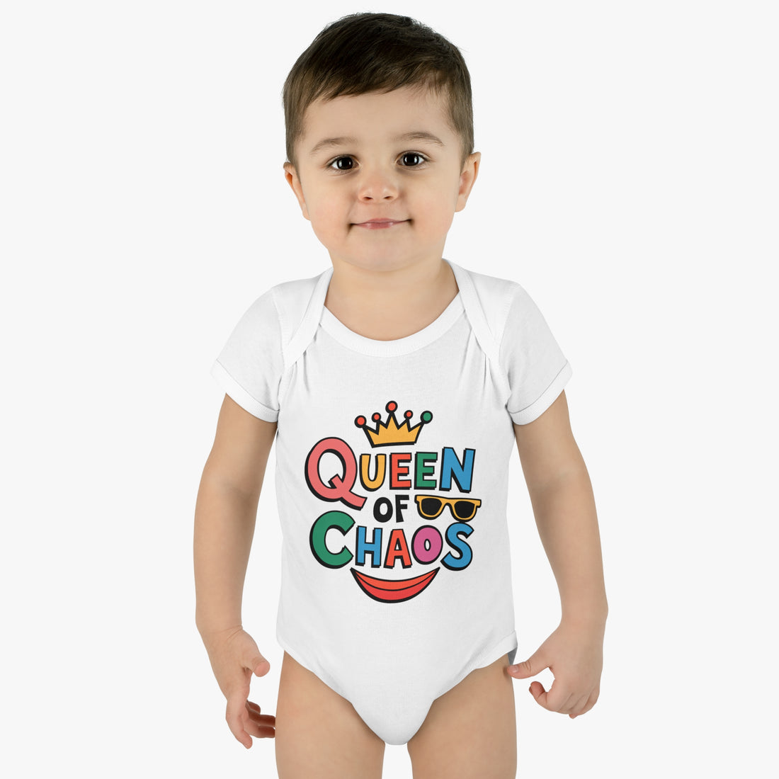 "Queen of chaos" Infant Baby Rib Bodysuit