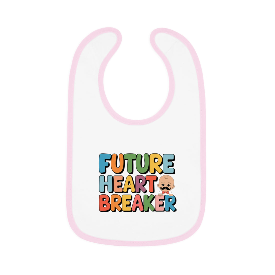 "Future heartbreaker" Baby Contrast Trim Jersey Bib