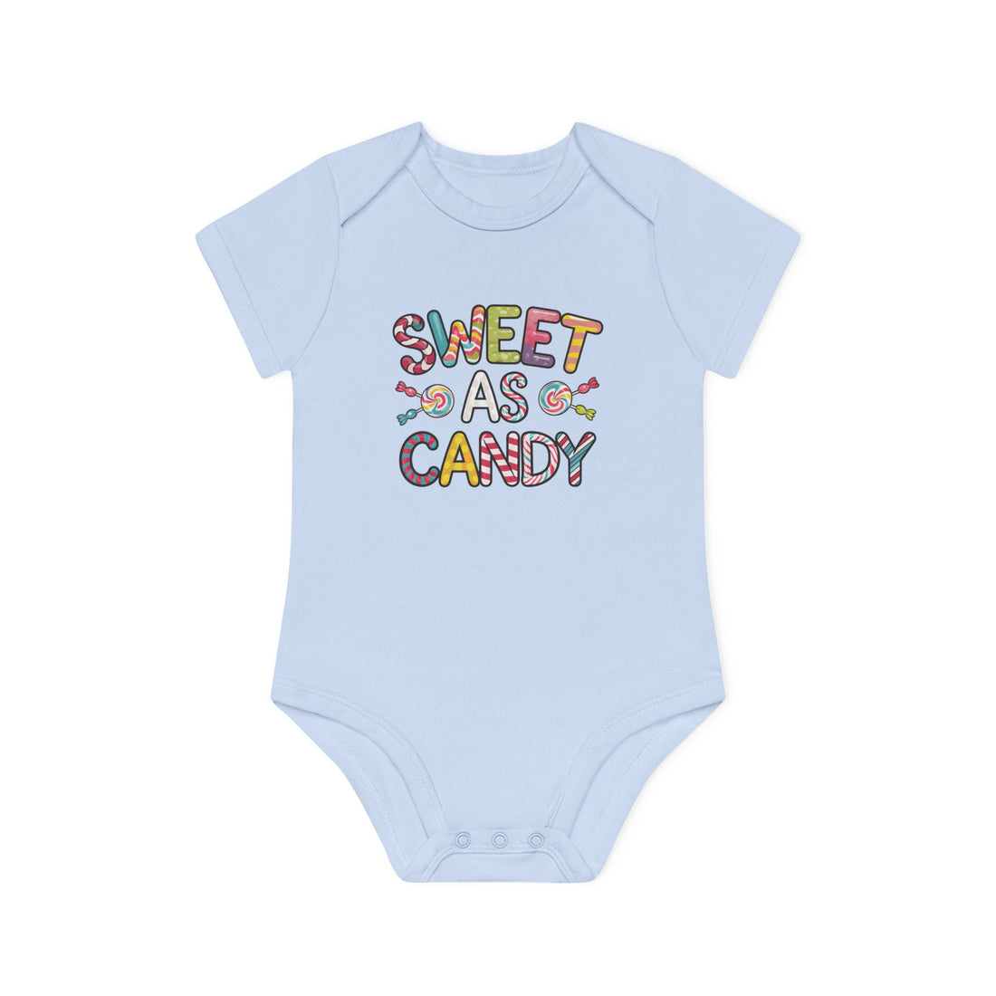 "Sweet as candy" Baby Organic Short Sleeve Bodysuit